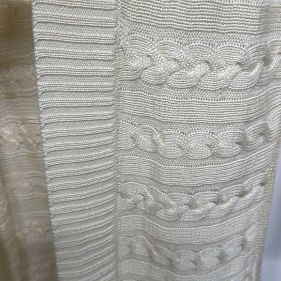New Ralph Lauren Women's Cream Ribbed Knit Open Front Cardigan Size Small (S) - Picture 4 of 8
